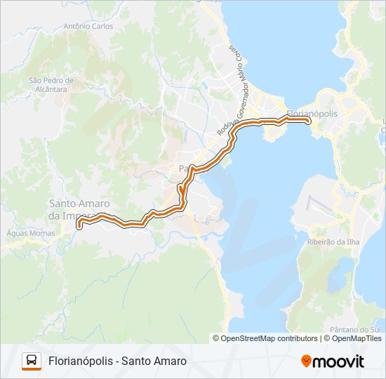 Mapa de 67 SANTO AMARO DA IMPERATRIZ de autobús