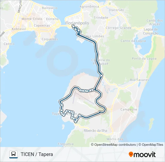 476 TICEN - TAPERA Bus Line Map