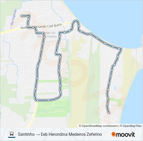 296 CIRCULAR SANTINHO INGLESES bus Line Map