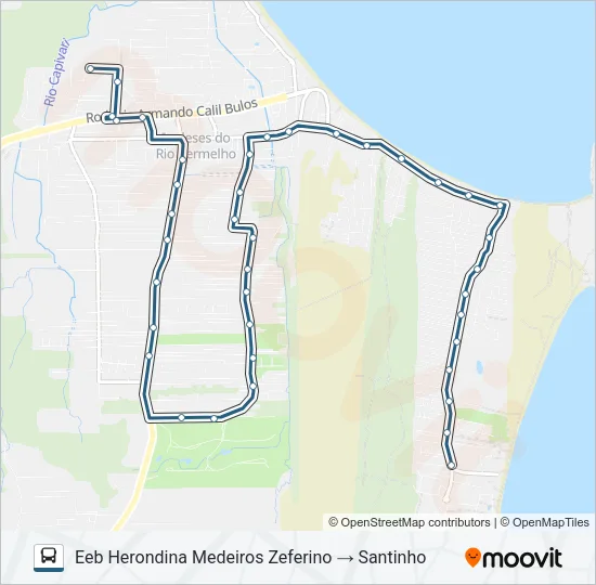 296 CIRCULAR SANTINHO INGLESES Bus Line Map