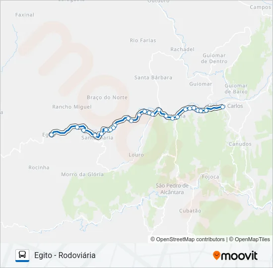 920000 EGITO / ANTÔNIO CARLOS Bus Line Map