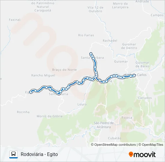 920000 EGITO / ANTÔNIO CARLOS Bus Line Map