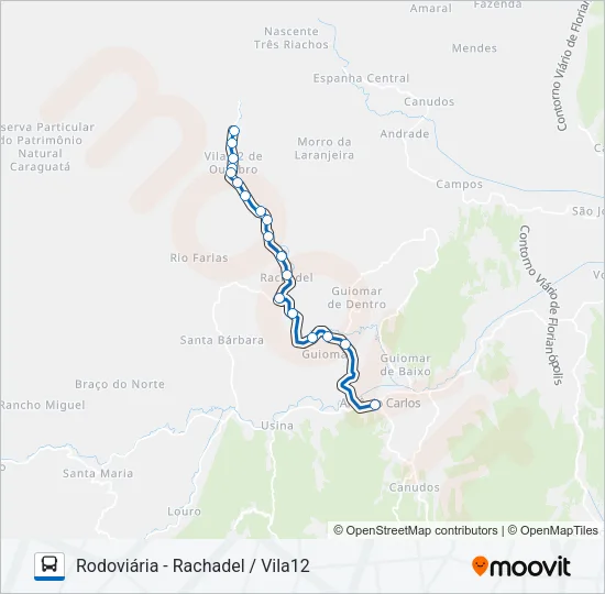 910000 RACHADEL / ANTÔNIO CARLOS Bus Line Map