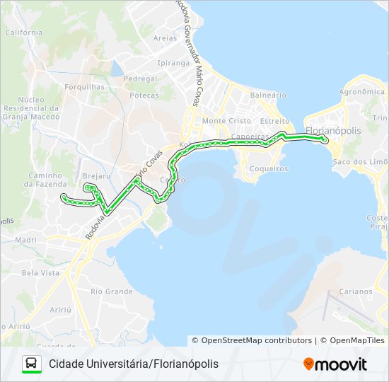Mapa da linha 6531 de ônibus