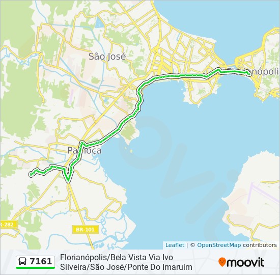 Mapa de 7161 de autobús