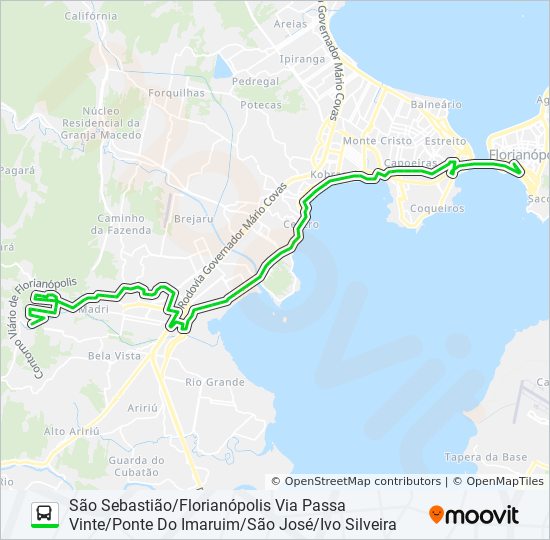 Mapa da linha 0240 de ônibus