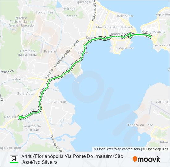 Mapa da linha 0355 de ônibus