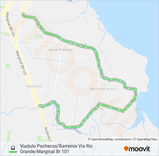 Mapa da linha 0270 de ônibus