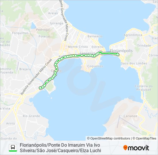 Mapa da linha 2060 de ônibus