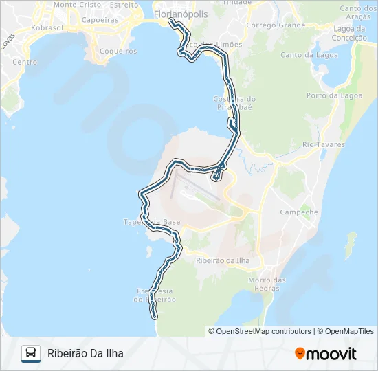 501 MADRUGADÃO SUL / TAPERA / RIBEIRÃO Bus Line Map
