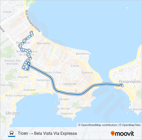43101 BELA VISTA VIA FLORESTA bus Line Map