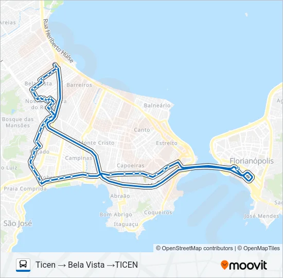 43101 BELA VISTA VIA FLORESTA Bus Line Map