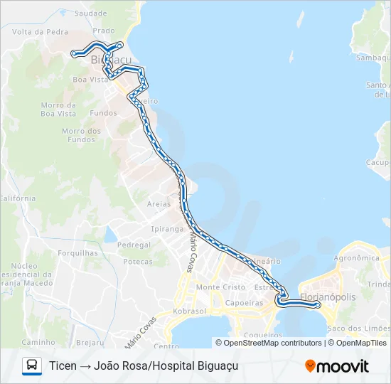 44301 PRAIA JOÃO ROSA Bus Line Map