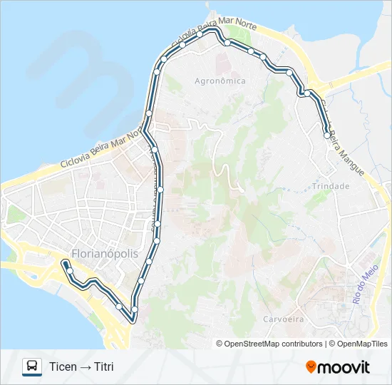 133 TITRI - TICEN VIA MAURO RAMOS Bus Line Map