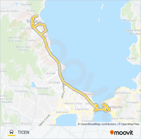 76405 EXECUTIVO PRAIA JOÃO ROSA Bus Line Map
