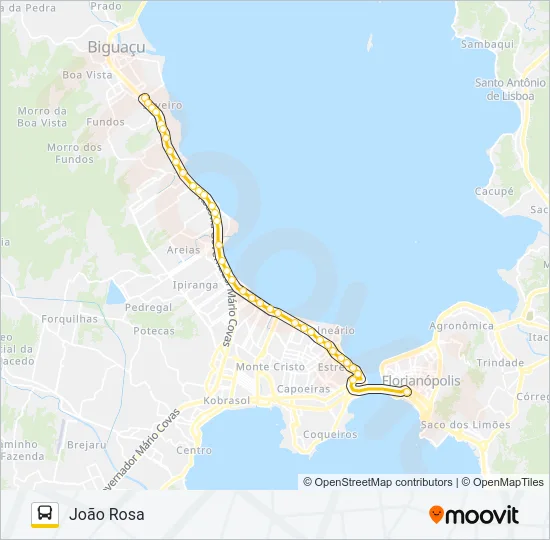 76405 EXECUTIVO PRAIA JOÃO ROSA Bus Line Map