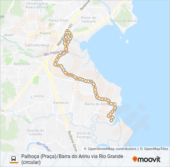 213 bus Line Map