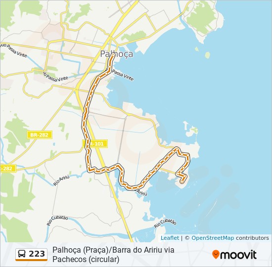 Mapa de 223 de autobús