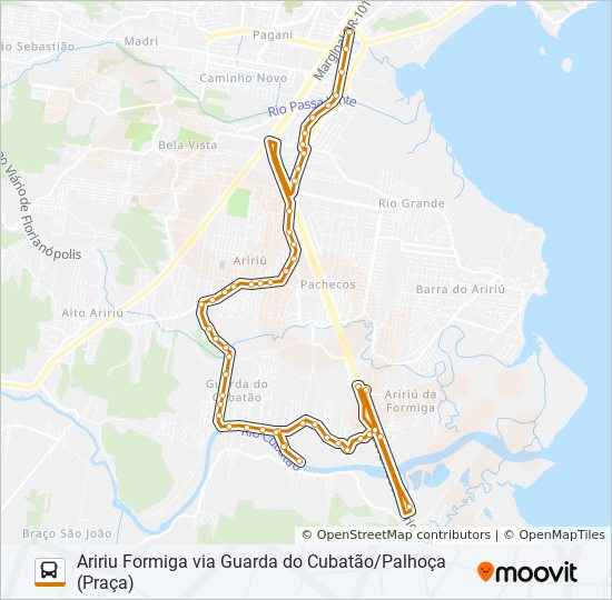 Mapa de 303 de autobús