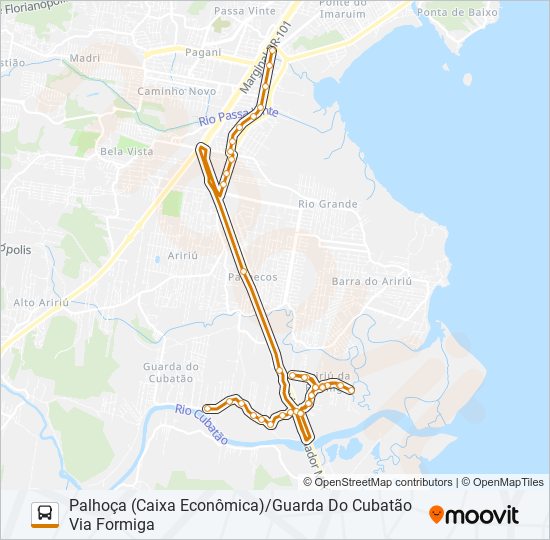 Mapa de 323 de autobús