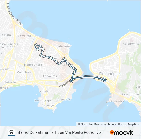 844 BAIRRO DE FÁTIMA Bus Line Map