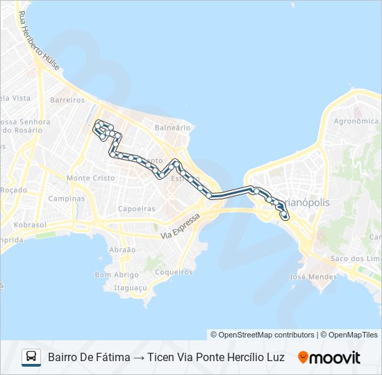 Mapa de 844 BAIRRO DE FÁTIMA de autobús