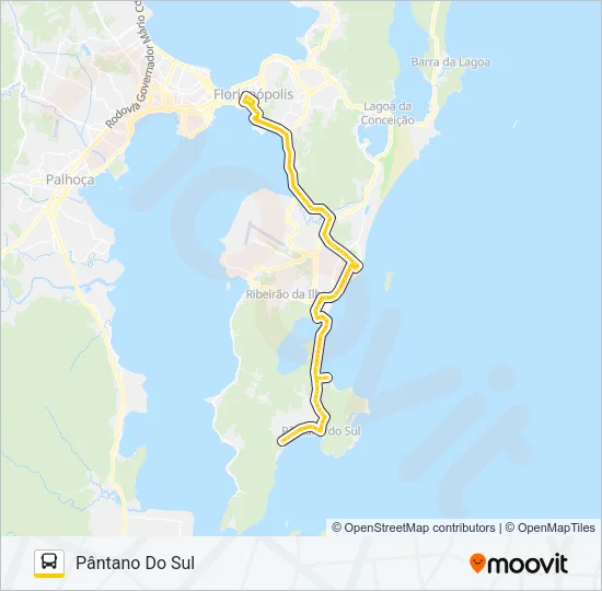 4120 EXECUTIVO PÂNTANO DO SUL VIA EUCALIPTOS Bus Line Map