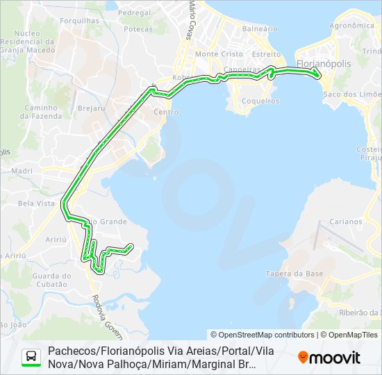 Mapa da linha 0367 de ônibus