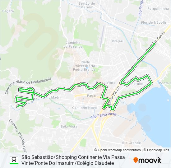 0245 bus Line Map