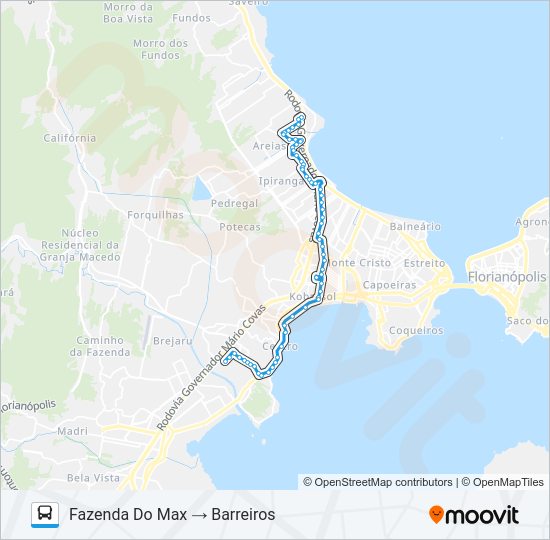 Mapa da linha 130 DIRETÃO de ônibus
