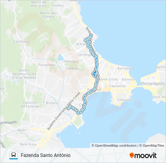 130 DIRETÃO Bus Line Map