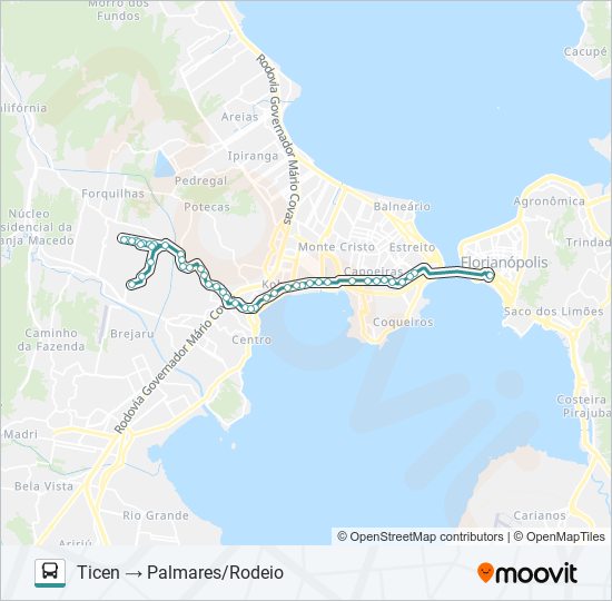 039.2 FORQUILHINHA VIA RODEIO/PALMARES bus Line Map