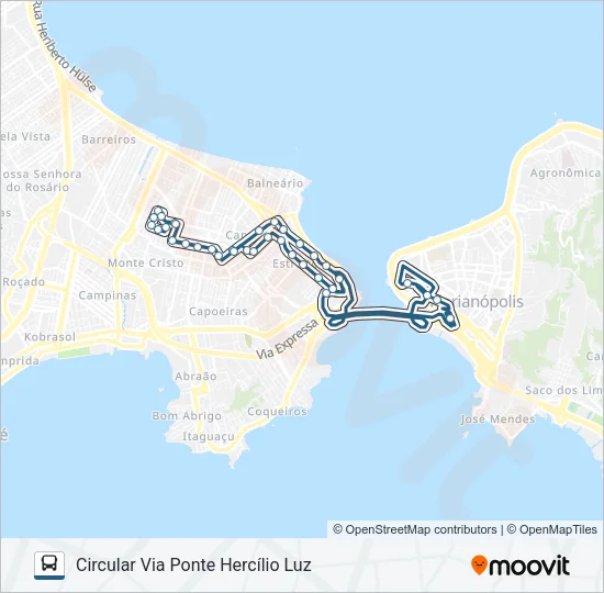 663 COLONINHA VIA ARACY VAZ CALLADO Bus Line Map