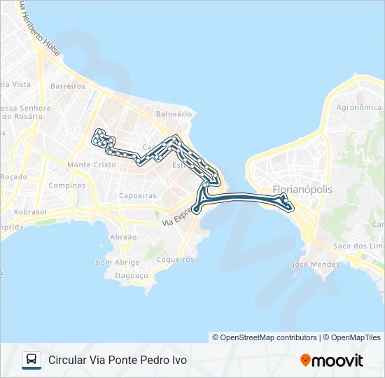 663 COLONINHA VIA ARACY VAZ CALLADO Bus Line Map