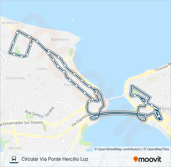 662 CANTO VIA OTÍLIA CRUZ Bus Line Map