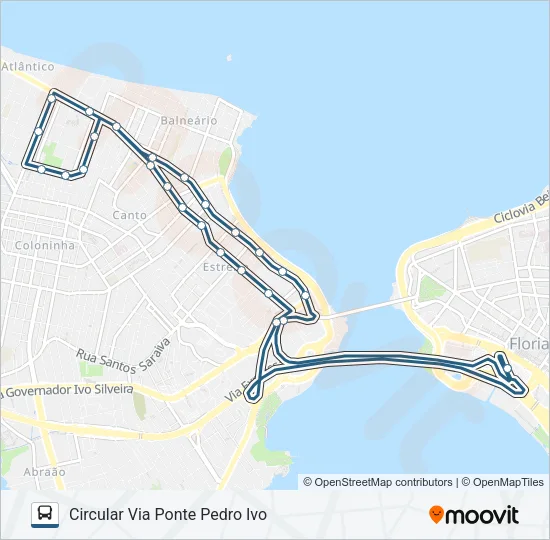 662 CANTO VIA OTÍLIA CRUZ Bus Line Map