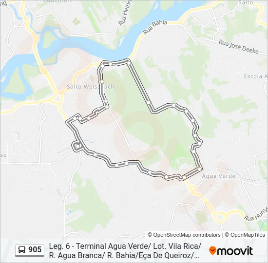 905 Bus Line Map