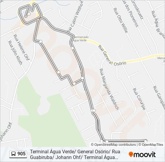 905 bus Line Map