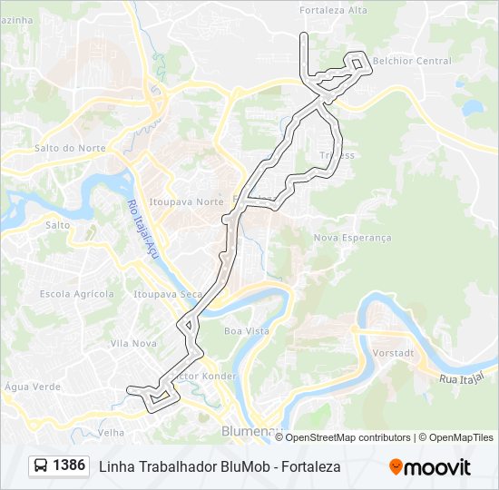 1386 bus Line Map