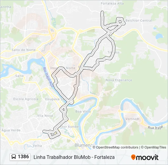 1386 Bus Line Map