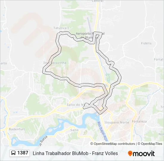 1387 Bus Line Map