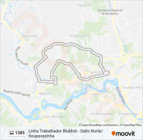 1385 Bus Line Map