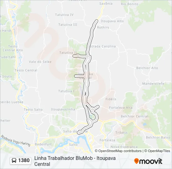 1380 Bus Line Map