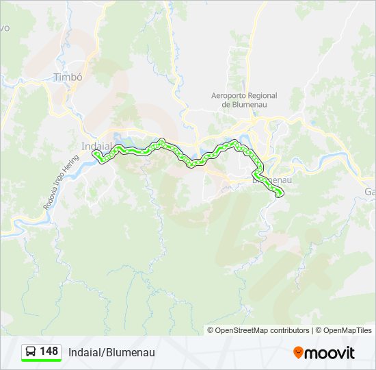 148 bus Line Map