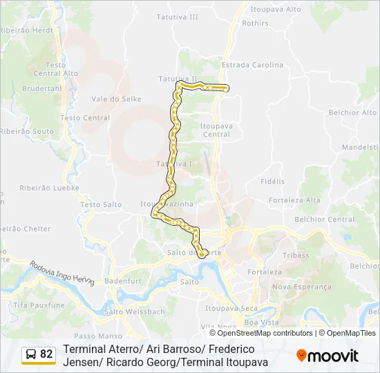 82 Bus Line Map