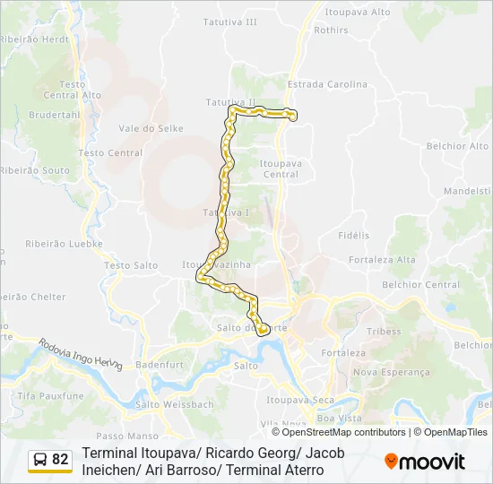 82 Bus Line Map