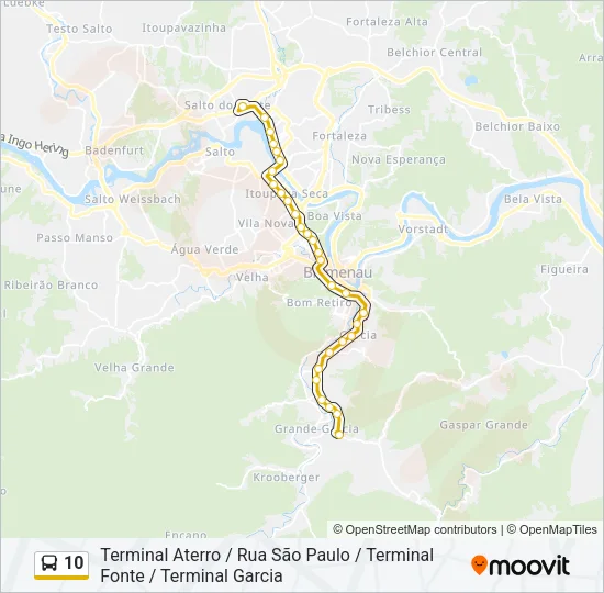 10 Bus Line Map