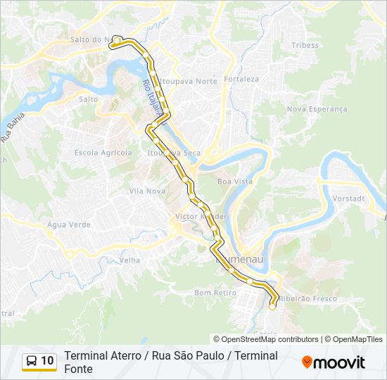 Mapa de 10 de autobús