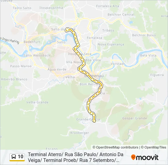 10 Bus Line Map