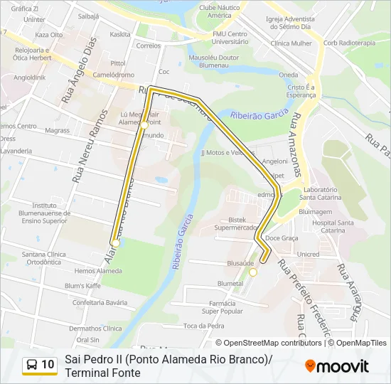 10 Bus Line Map